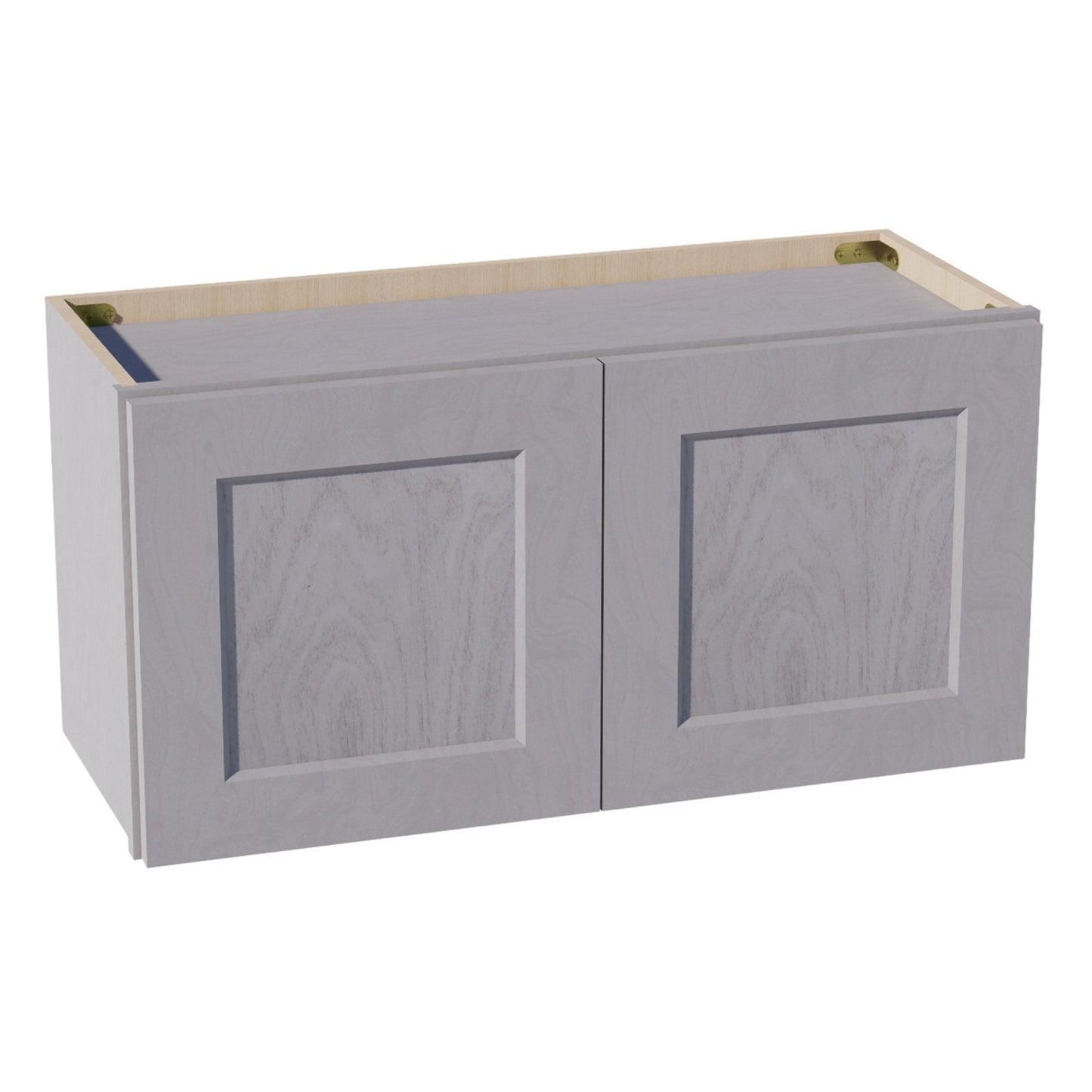 HLG-W3015: Light Gray Shaker 30"W x 15"H 2 Doors Standard Wall Bridge Cabinet