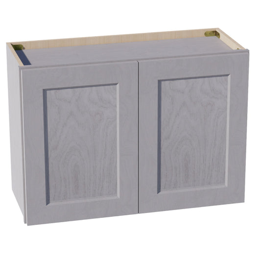 HLG-W3021: Light Gray Shaker 30"W x 21"H 2 Doors Standard Wall Bridge Cabinet