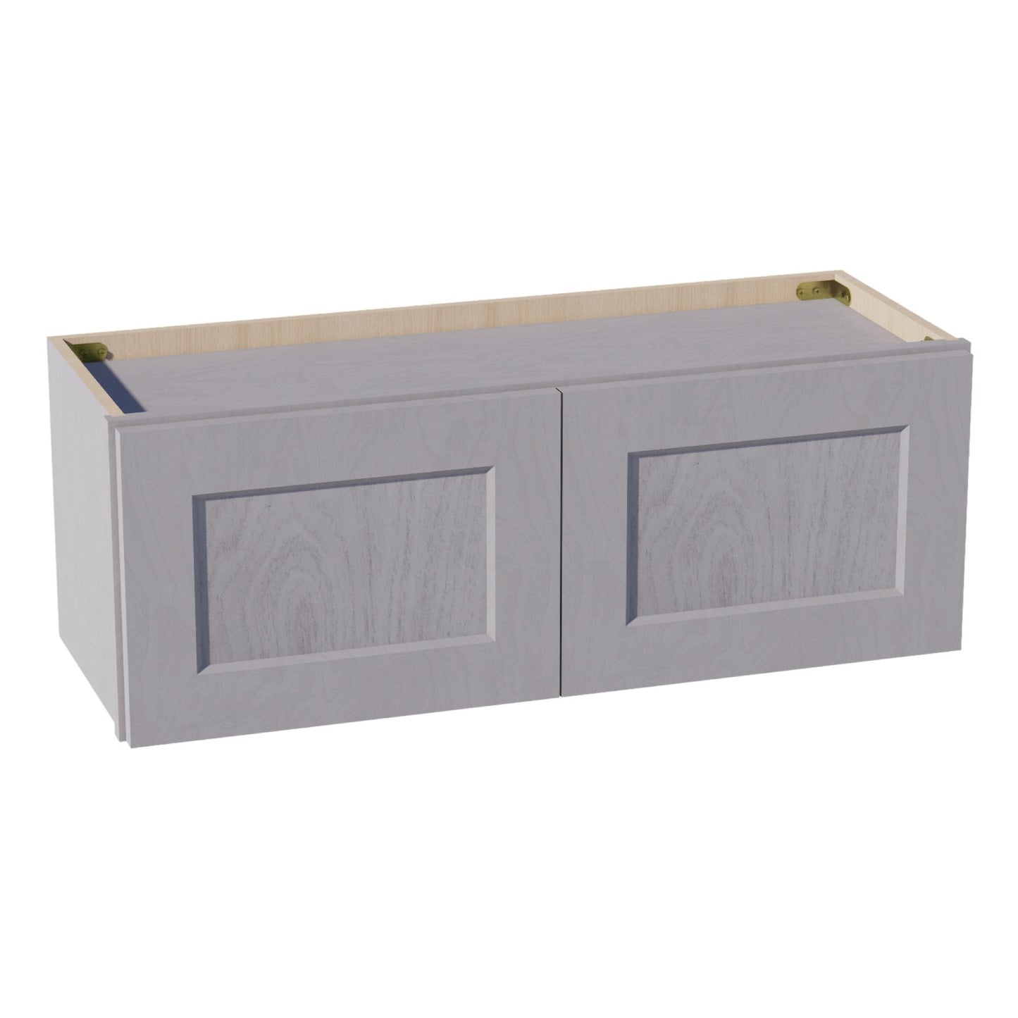 HLG-W3312: Light Gray Shaker 33"W x 12"H 2 Doors Standard Wall Bridge Cabinet