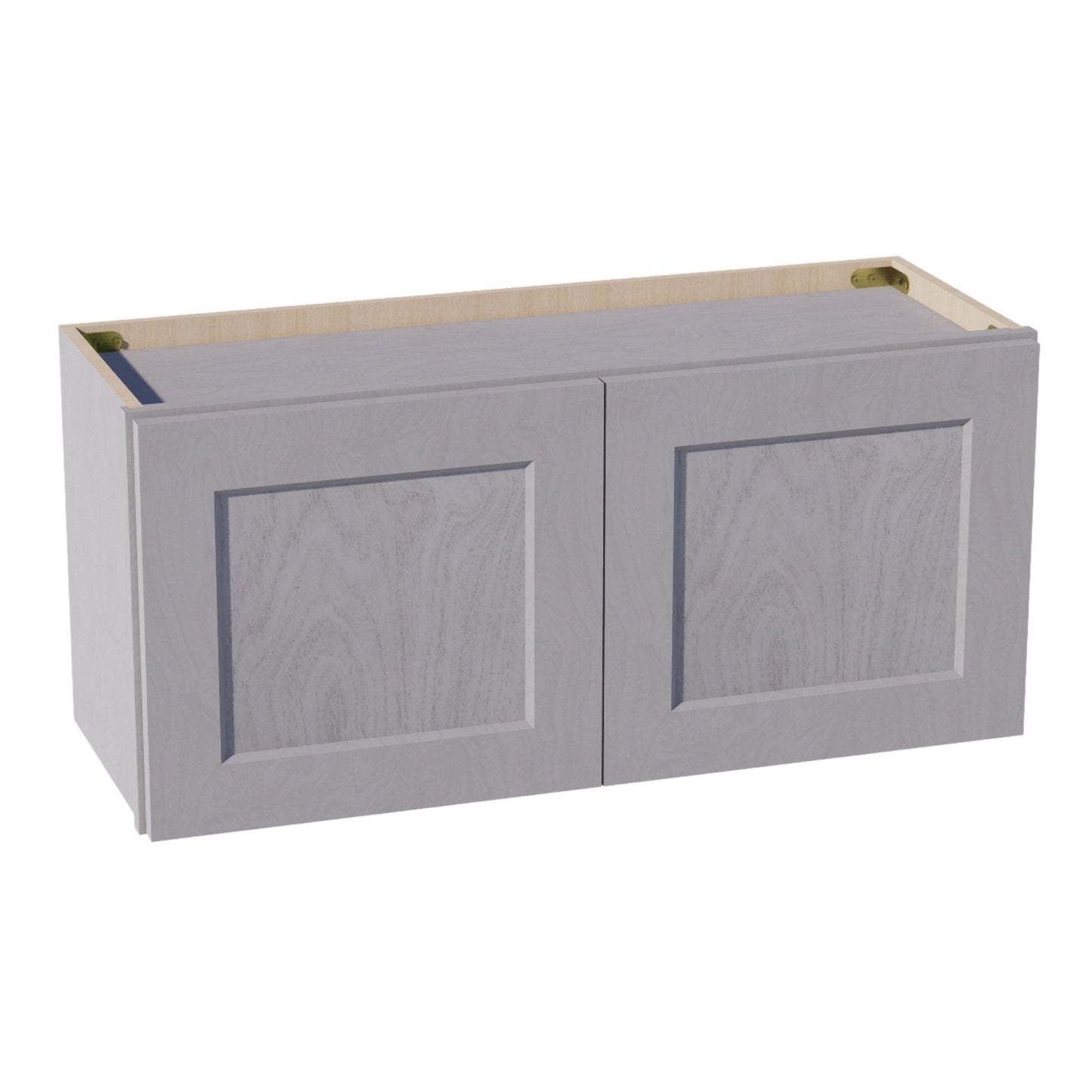 HLG-W3315: Light Gray Shaker 33"W x 15"H 2 Doors Standard Wall Bridge Cabinet