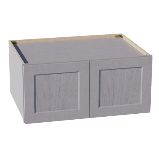 HLG-W331524: Light Gray Shaker 33"W x 15"H x 24"D 2 Doors Standard Bridge Wall Cabinet