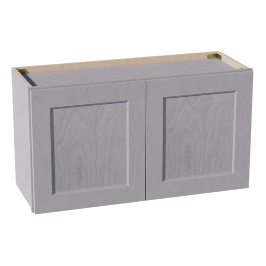 HLG-W3318: Light Gray Shaker 33"W x 18"H 2 Doors Standard Wall Bridge Cabinet