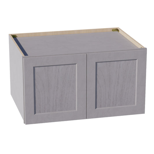 HLG-W331824: Light Gray Shaker 33"W x 18"H x 24"D 2 Doors Standard Bridge Wall Cabinet