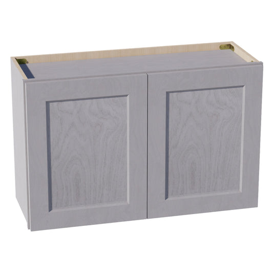 HLG-W3321: Light Gray Shaker 33"W x 21"H 2 Doors Standard Wall Bridge Cabinet