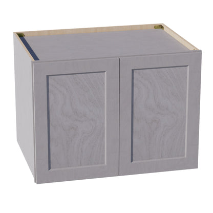 HLG-W332424: Light Gray Shaker 33"W x 24"H x 24"D 2 Doors & 1 Shelf Standard Bridge Wall Cabinet