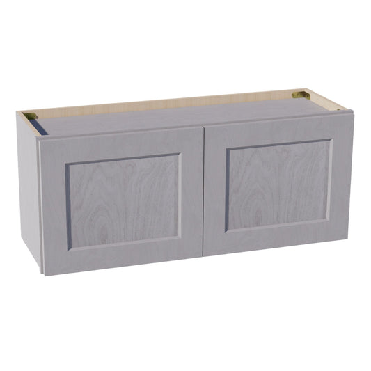 HLG-W3615: Light Gray Shaker 36"W x 15"H 2 Doors Standard Wall Bridge Cabinet