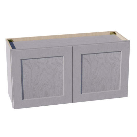 HLG-W3618: Light Gray Shaker 36"W x 18"H 2 Doors Standard Wall Bridge Cabinet