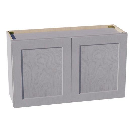 HLG-W3621: Light Gray Shaker 36"W x 21"H 2 Doors Standard Wall Bridge Cabinet