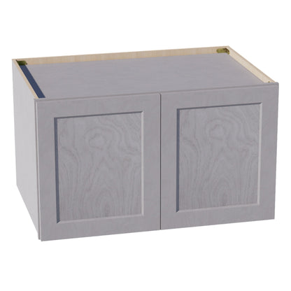 HLG-W362124: Light Gray Shaker 36"W x 21"H x 24"D 2 Doors & 1 Shelf Standard Bridge Wall Cabinet