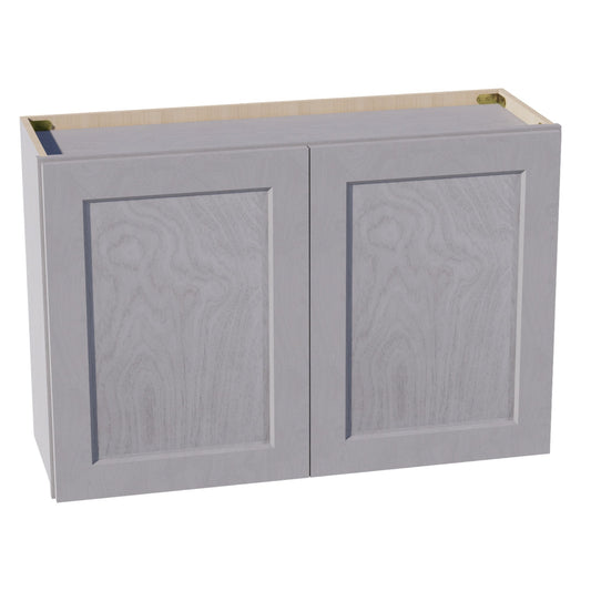 HLG-W3624: Light Gray Shaker 36"W x 24"H 2 Doors Standard Wall Bridge Cabinet