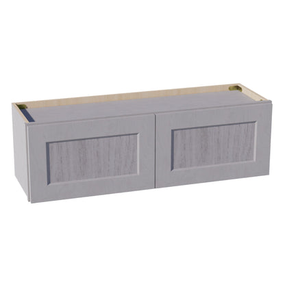 HLG-W3912: Light Gray Shaker 39"W x 12"H 2 Doors Standard Wall Bridge Cabinet