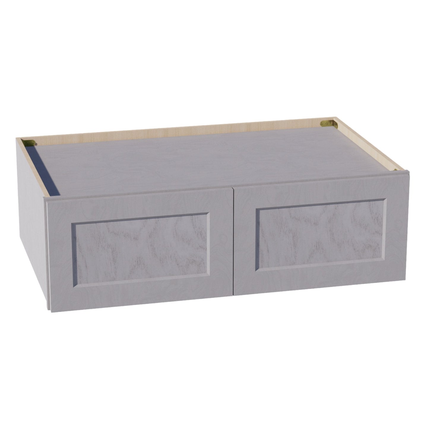 HLG-W391224: Light Gray Shaker 39"W x 12"H x 24"D 2 Doors Standard Bridge Wall Cabinet