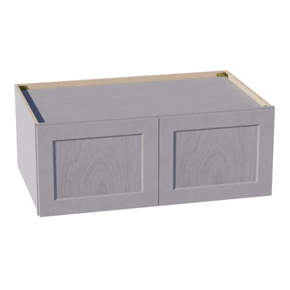 HLG-W391524: Light Gray Shaker 39"W x 15"H x 24"D 2 Doors Standard Bridge Wall Cabinet