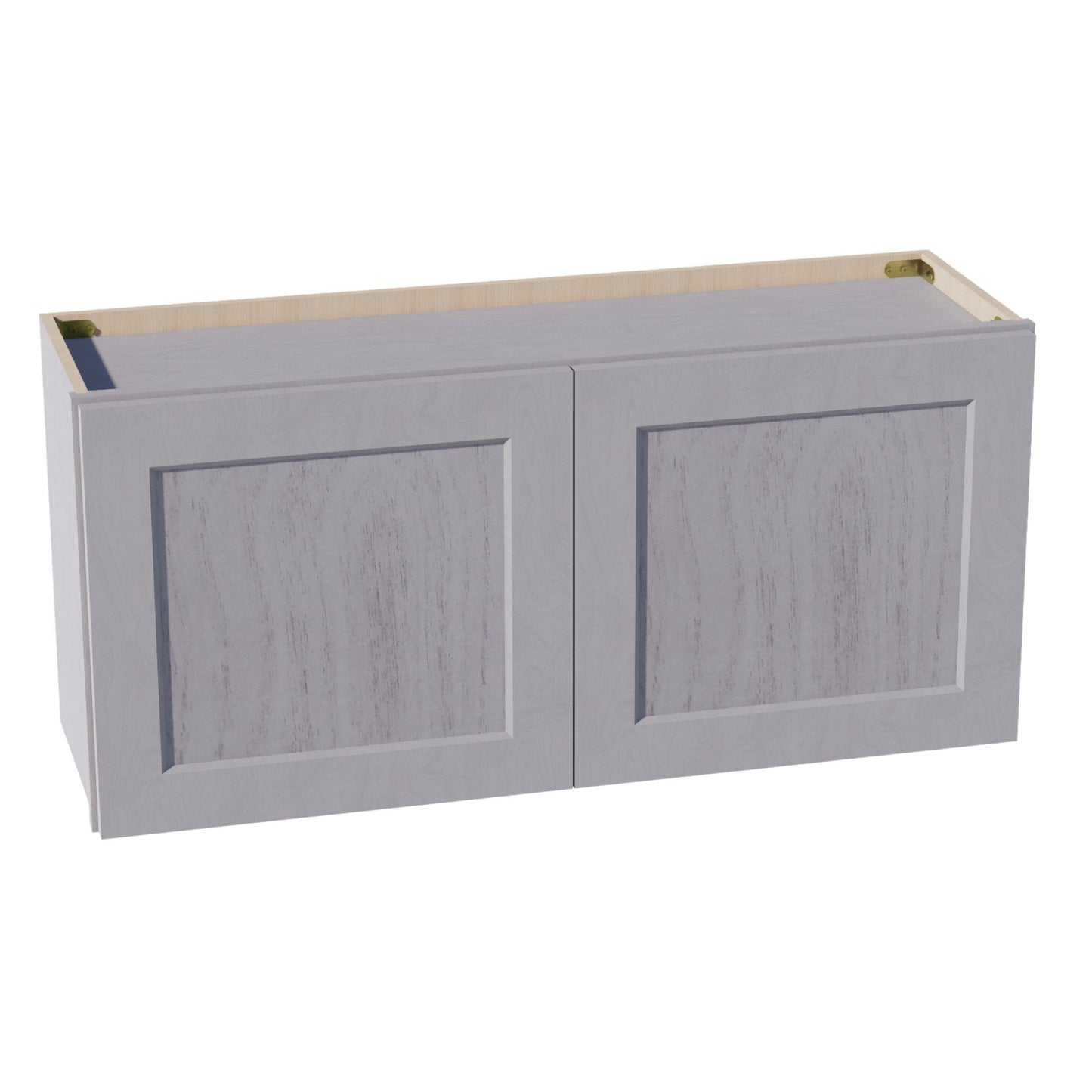 HLG-W3918: Light Gray Shaker 39"W x 18"H 2 Doors Standard Wall Bridge Cabinet