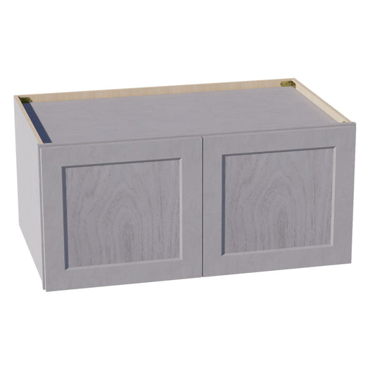 HLG-W391824: Light Gray Shaker 39"W x 18"H x 24"D 2 Doors Standard Bridge Wall Cabinet