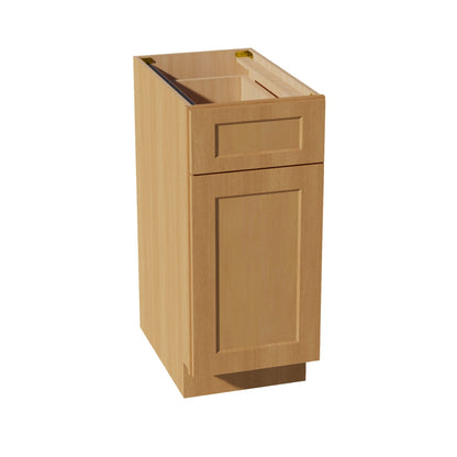 HT-B15: Timber Wood Shaker 15" 1 Drawer 1 Door Standard Base Cabinet