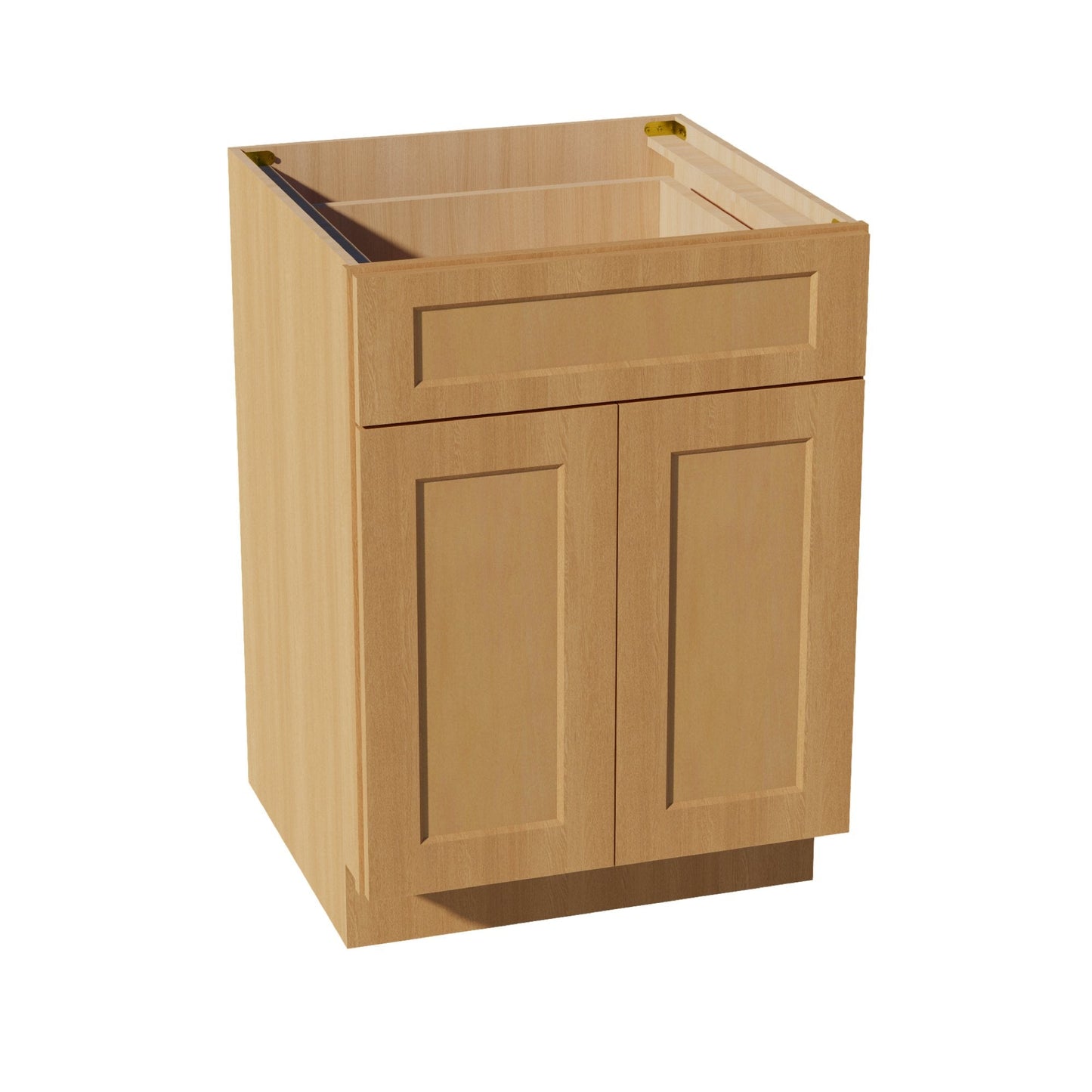 HT-B24: Timber Wood Shaker 24" 1 Drawer 2 Doors Standard Base Cabinet