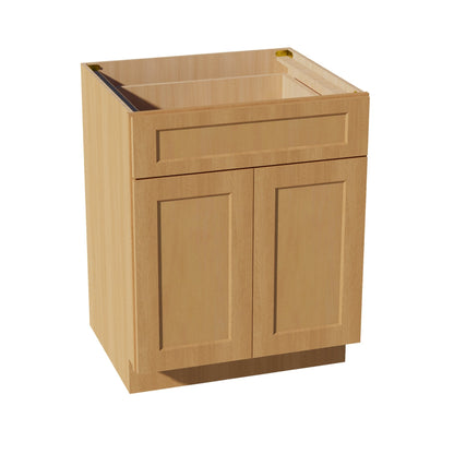 HT-B27: Timber Wood Shaker 27" 1 Drawer 2 Doors Standard Base Cabinet