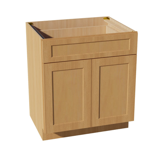 HT-B30: Timber Wood Shaker 30" 1 Drawer 2 Door Standard Base Cabinet