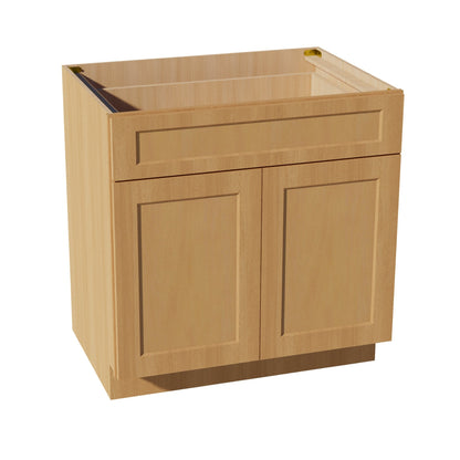 HT-B33: Timber Wood Shaker 33" 1 Drawer 2 Doors Standard Base Cabinet