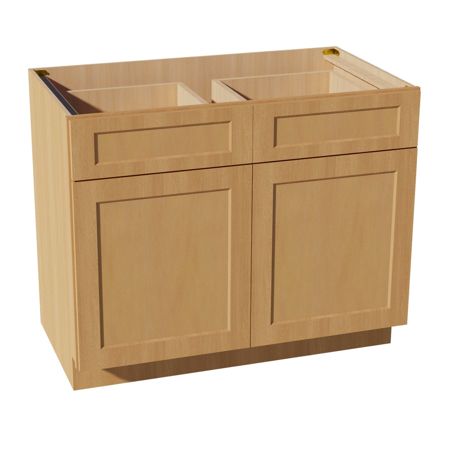 HT-B42: Timber Wood Shaker 42" 2 Drawers 2 Doors Standard Base Cabinet