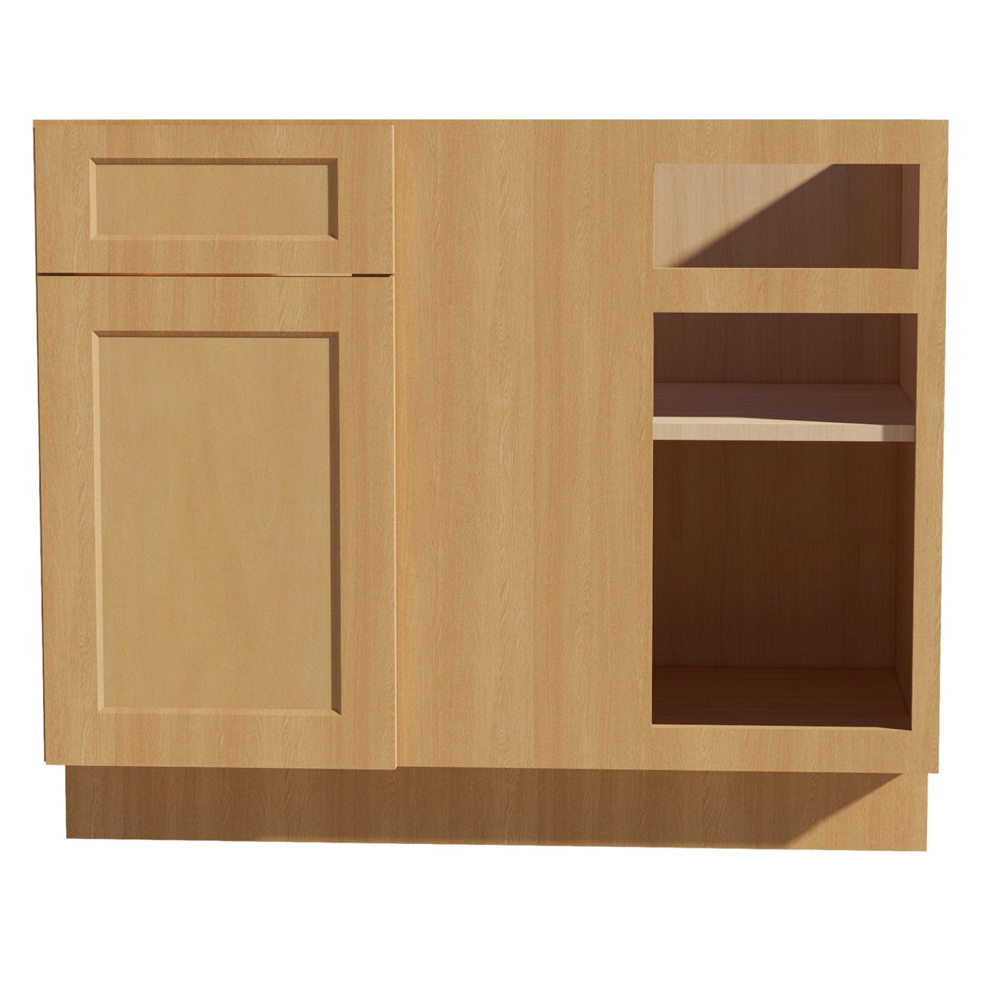 HT-BBC42/45: Timber Wood Shaker 42" 1 Door - 1 Drawer Blind Corner Base Cabinets