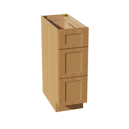 HT-DB12: Timber Wood Shaker 12" 3 Drawers Base Cabinet