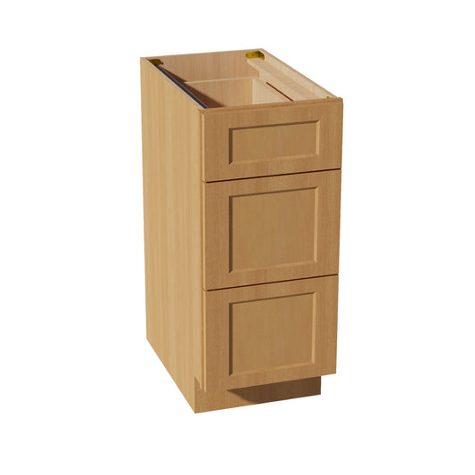 HT-DB15: Timber Wood Shaker 15" 3 Drawers Base Cabinet