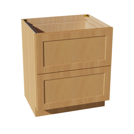 HT-DB30-2: Timber Wood Shaker 30" 2 Drawers Base Cabinet