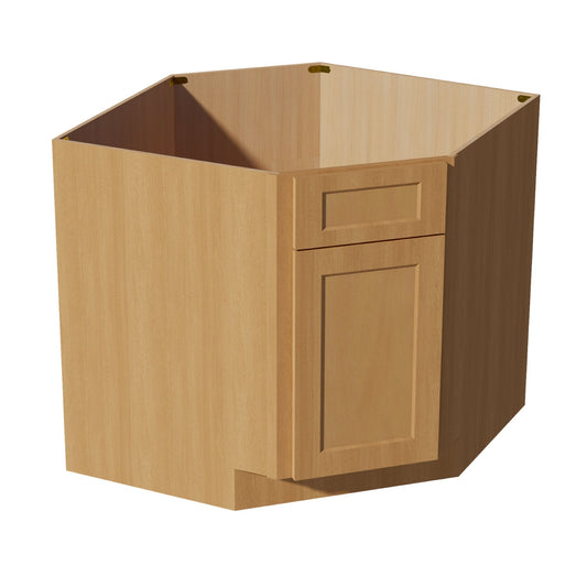 HT-DSB36: Timber Wood Shaker 36" 1 Door 1 False Drawer Corner Sink Base Cabinets