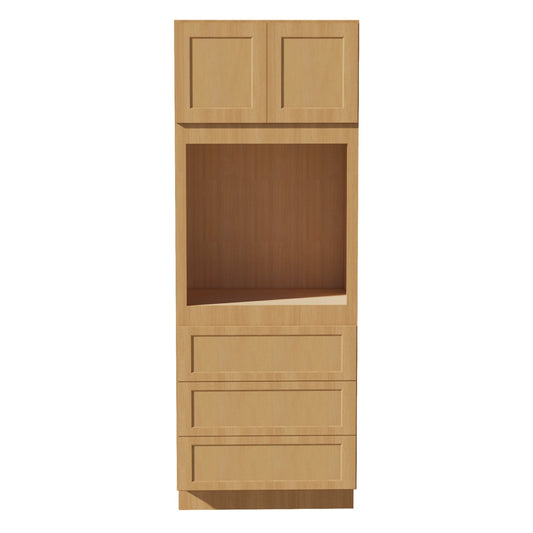 HT-OC3390: Timber Wood Shaker 33"W x 90"H x 24"D 2 Doors & 3 Drawers Tall Oven Shelf Cabinets