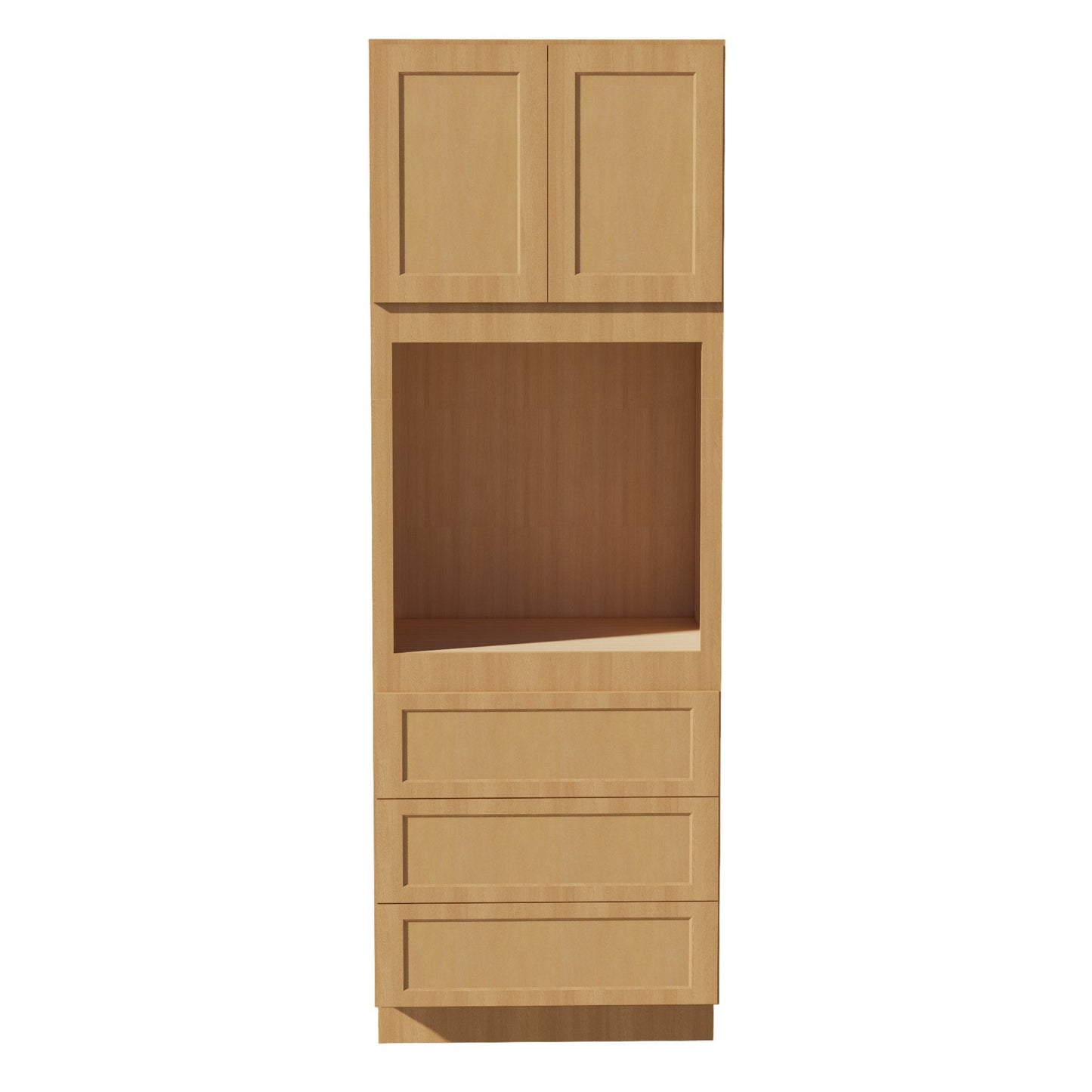 HT-OC3396: Timber Wood Shaker 33"W x 96"H x 24"D 2 Doors & 3 Drawers Tall Oven Shelf Cabinets