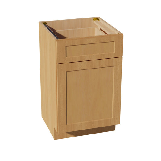 HT-VB2121: Timber Wood Shaker 21"W x 34-1/2"H x 21"D 1 Door & 1 Drawer Single Door Vanity Base Cabinets