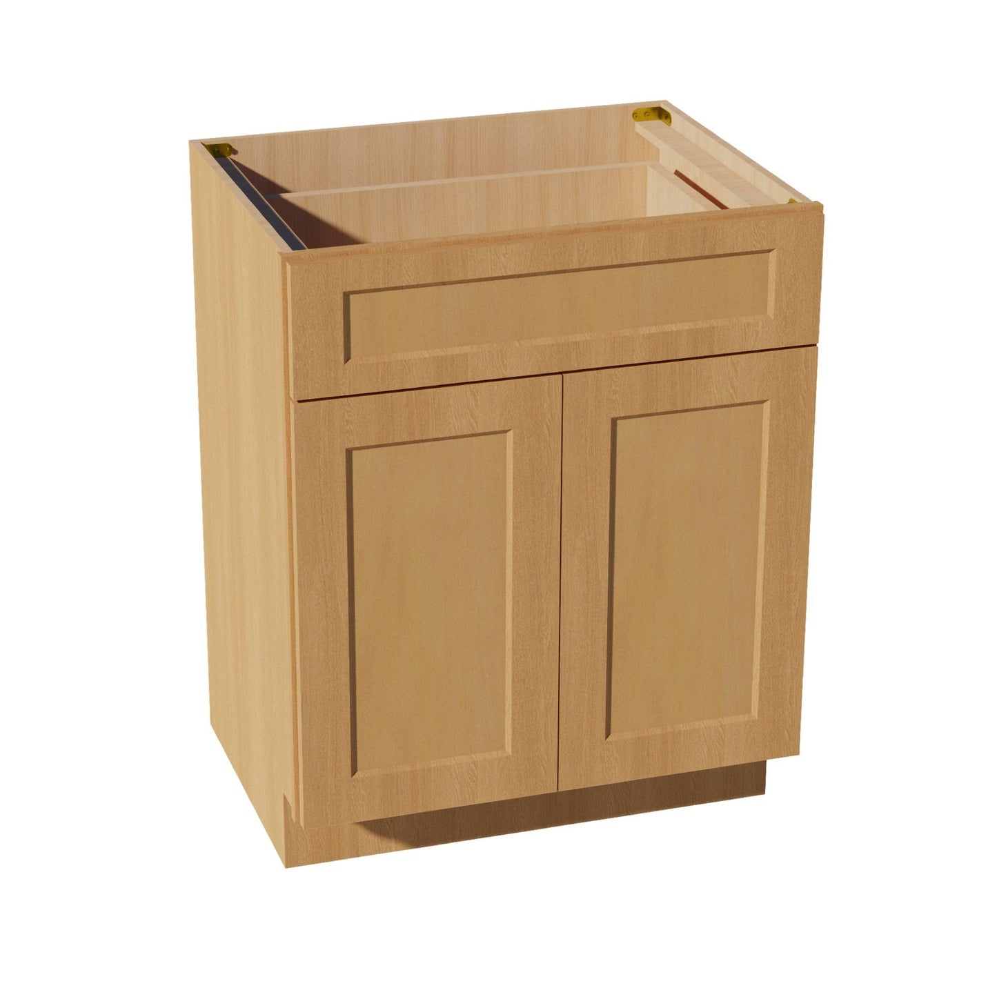 HT-VB2721: Timber Wood Shaker 27"W x 34-1/2"H x 21"D 2 Doors & 1 Drawer Double Door Vanity Base Cabinets