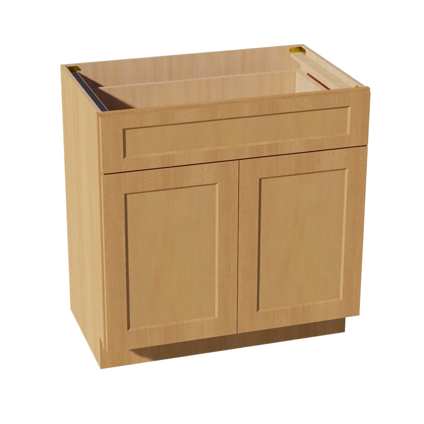 HT-VB3321: Timber Wood Shaker 33"W x 34-1/2"H x 21"D 2 Doors & 1 Drawer Double Door Vanity Base Cabinets