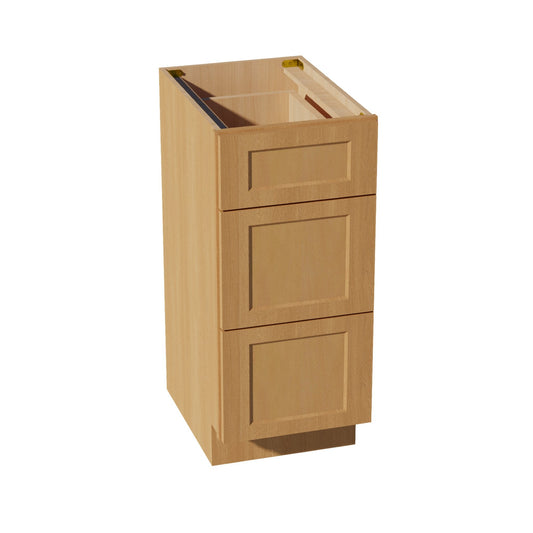 HT-VDB1521: Timber Wood Shaker 15"W x 34-1/2"H x 21"D  3 Drawers Vanity Base Cabinets