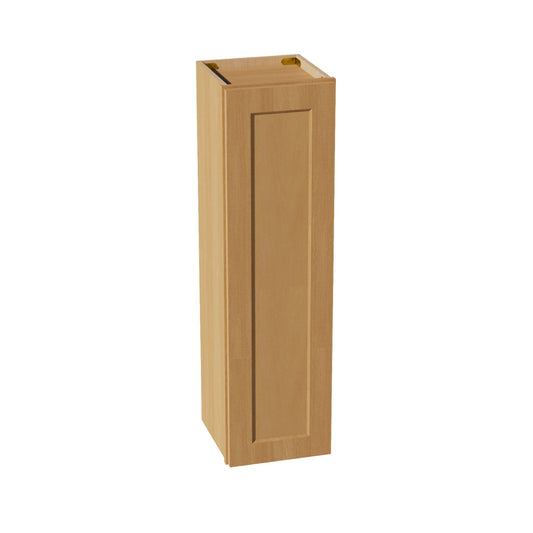 HT-W1242: Timber Wood Shaker 12"W x 42"H 1 Door & 3 Shelves Standard Wall Cabinet