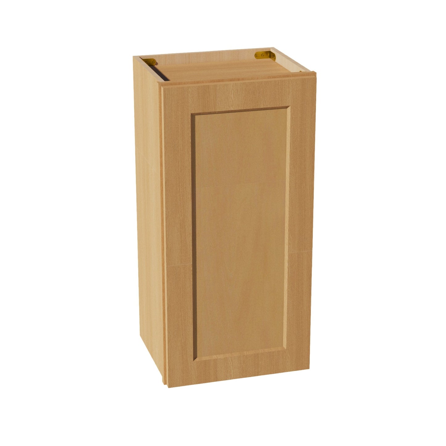 HT-W1530: Timber Wood Shaker 15"W x 30"H 1 Door & 2 Shelves Standard Wall Cabinet