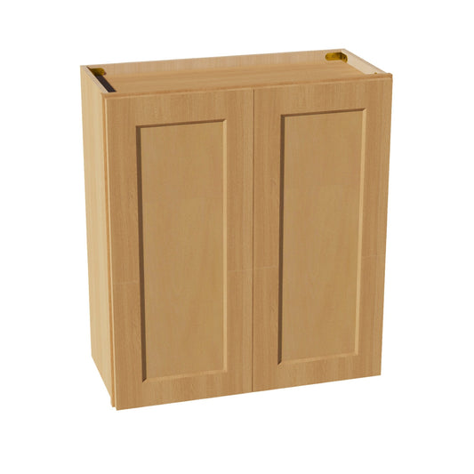 HT-W2730: Timber Wood Shaker 27"W x 30"H 2 Doors & 2 Shelves Standard Wall Cabinet