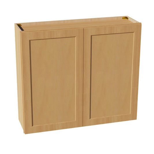 HT-W4236: Timber Wood Shaker 42"W x 36"H 2 Doors & 2 Shelves Standard Wall Cabinet