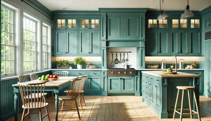 TG-TP2490: Soft Green Shaker 24"W x 90"H x 24"D 4 Door & 5 Shelves Tall Shelf Pantry Cabinets