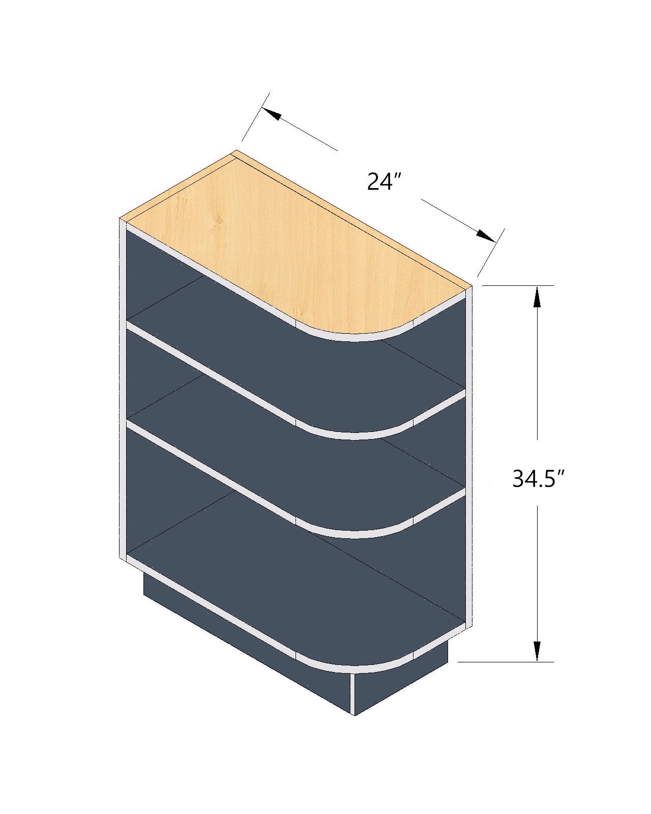 Base End Shelf Cabinet - HB