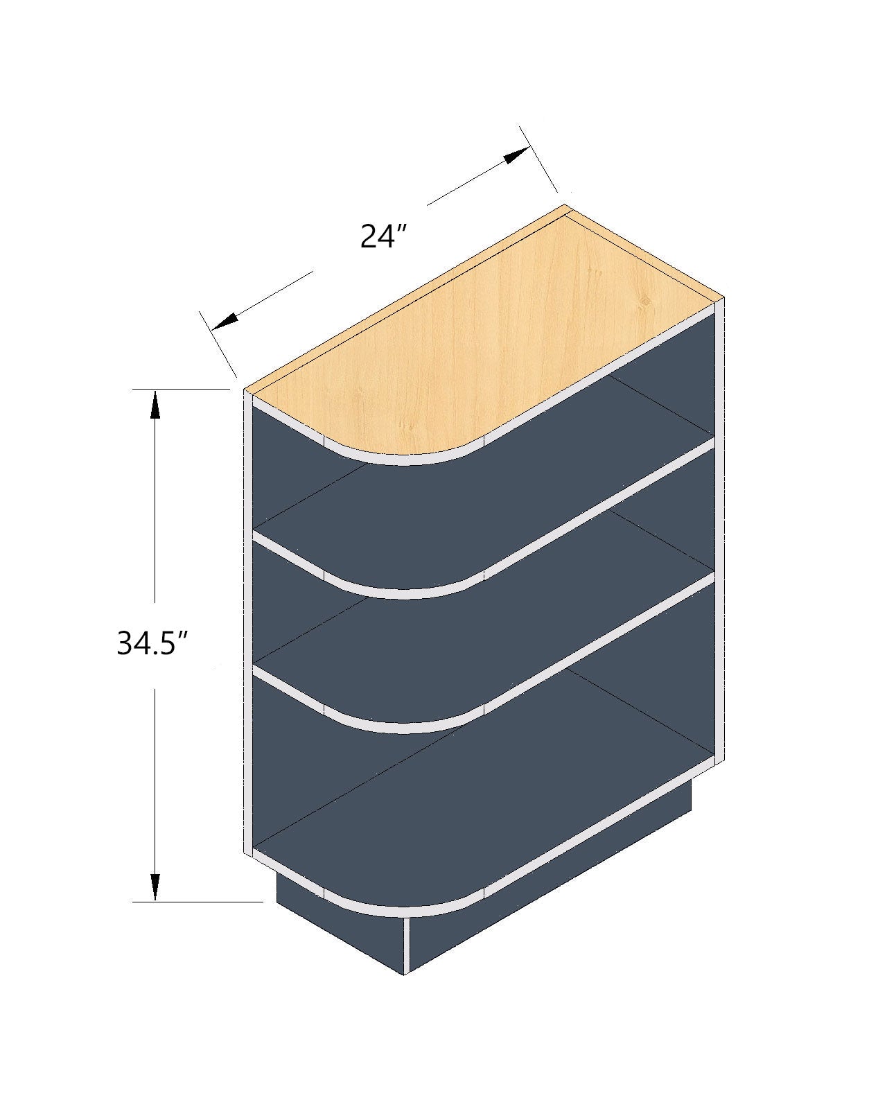 Base End Shelf Cabinet - HB